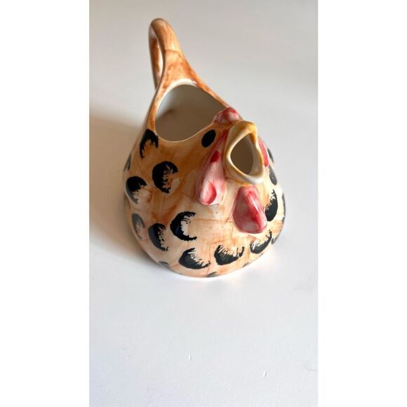 Alexander Ceramics Hand Painted Rooster Coffee Creamer Sugar Bowl Kitchen Decor - Picture 2 of 9